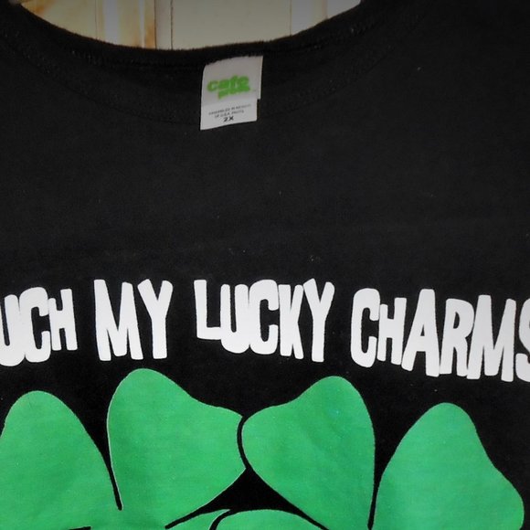 Lucky Clover Little Leprechaun Novelty T-Shirt - Picture 3 of 6